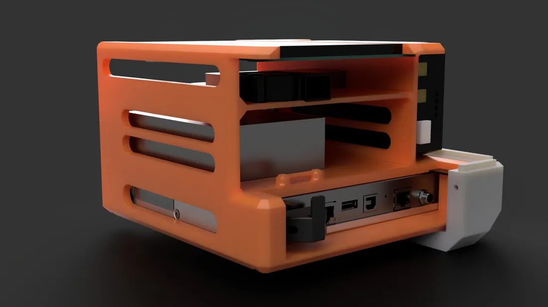 Custom electronics enclosure prototype with integrated components
